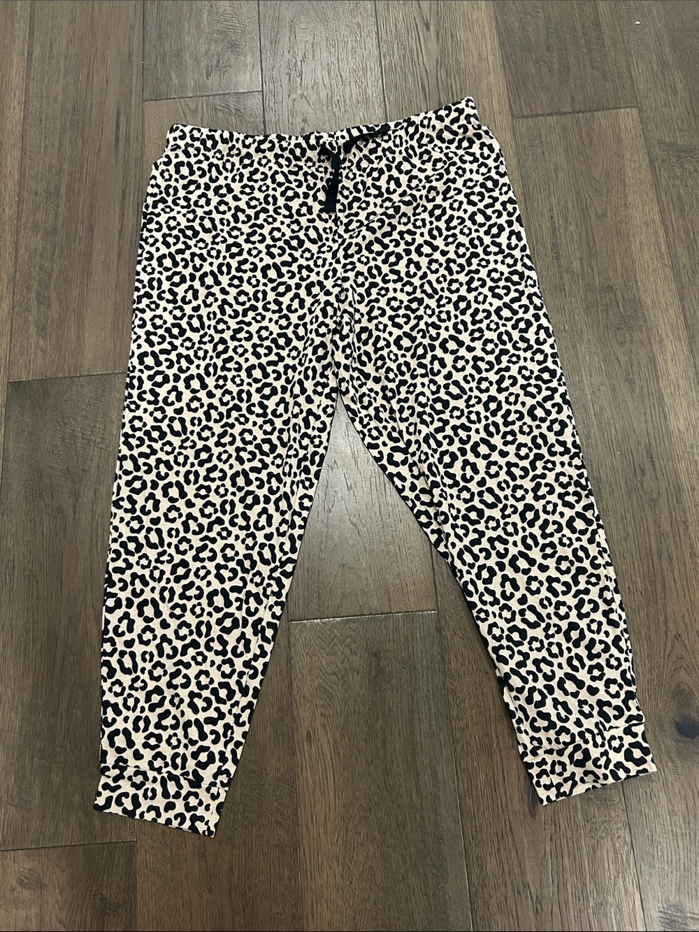 Girls' Leopard Print pyjama Pants - Black & White